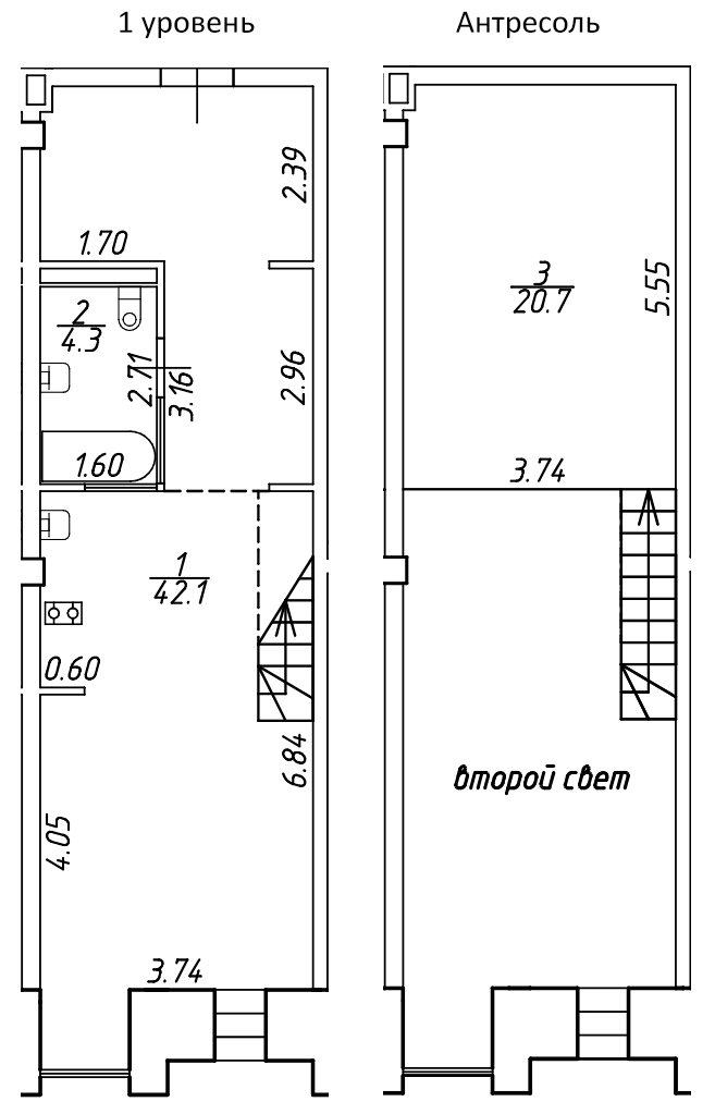 Квартира студия 67.1 м², 3/6 эт., ЖК «Serebro by Avenue-apart»